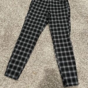 Plaid Black and White Pants